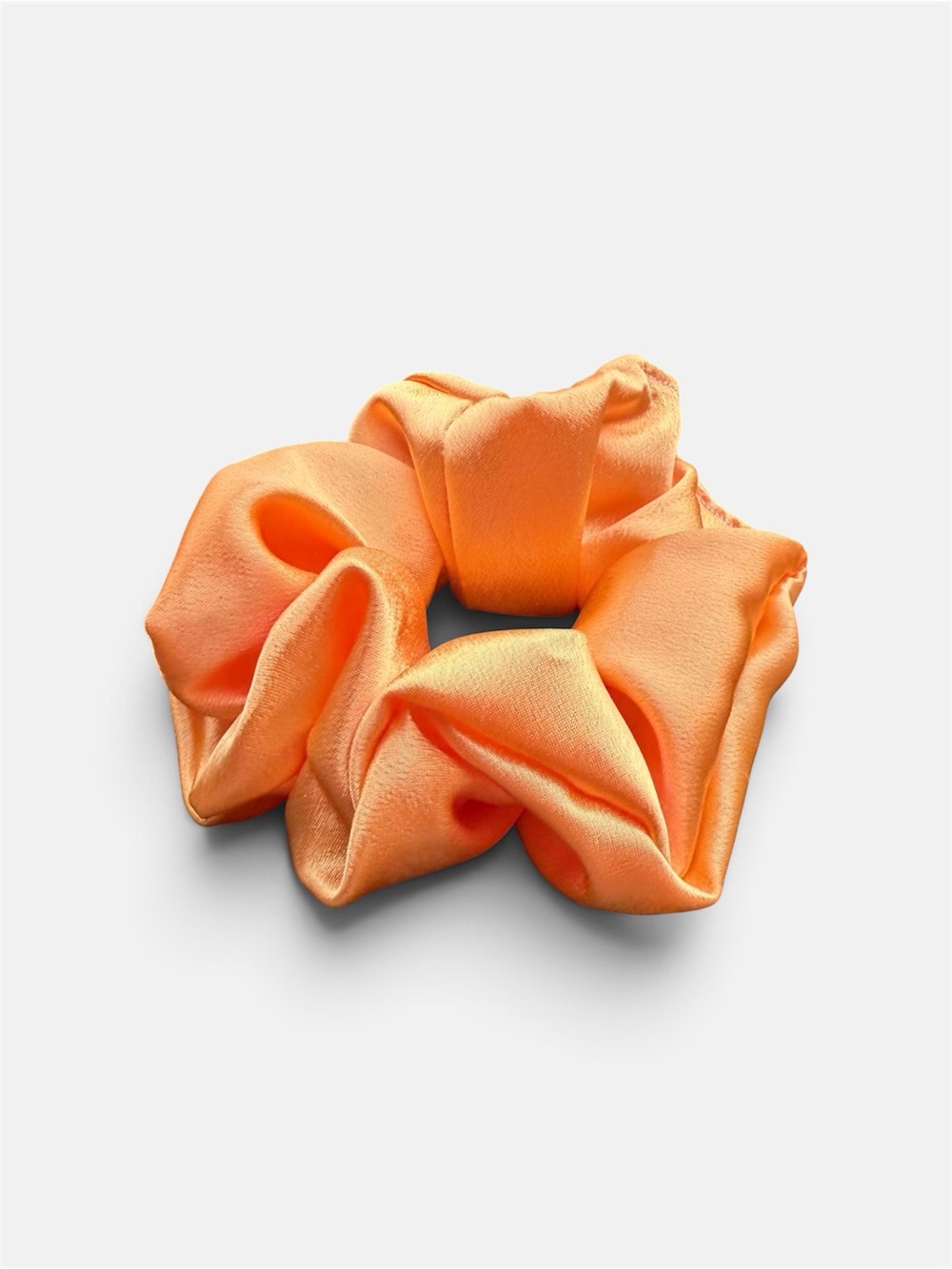 Silky yellow Satin Hair Scrunchie